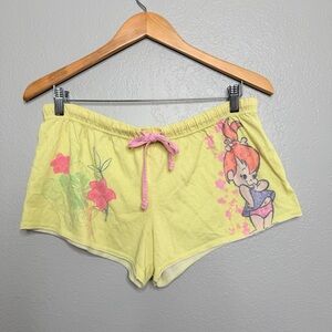 Vintage Y2K Hanna Barbera Pebbles Pajama shorts Size Large The Flintstones